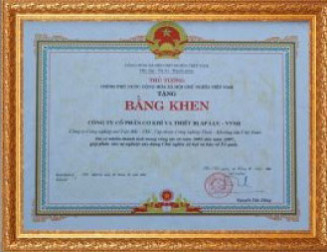 Bằng khen của Thủ tướng chính phủ